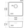 Комплект OMOIKIRI OMI 43-U/I ULTRA-IN + Смеситель OMOIKIRI SHINAGAWA-BN 7411.4230