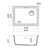Мойка OMOIKIRI KATA 56-U/I-BL Side Artgranit/черный 4997583