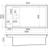 Мойка OMOIKIRI KINARU PRO 86-U/I-CN Artceramic/canyon 4997025