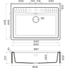 Мойка OMOIKIRI Kinokawa 90-WH Artceramic/белый 4993853