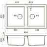 Мойка OMOIKIRI TEDORI 86-2-PL Tetogranit/платина 4993931